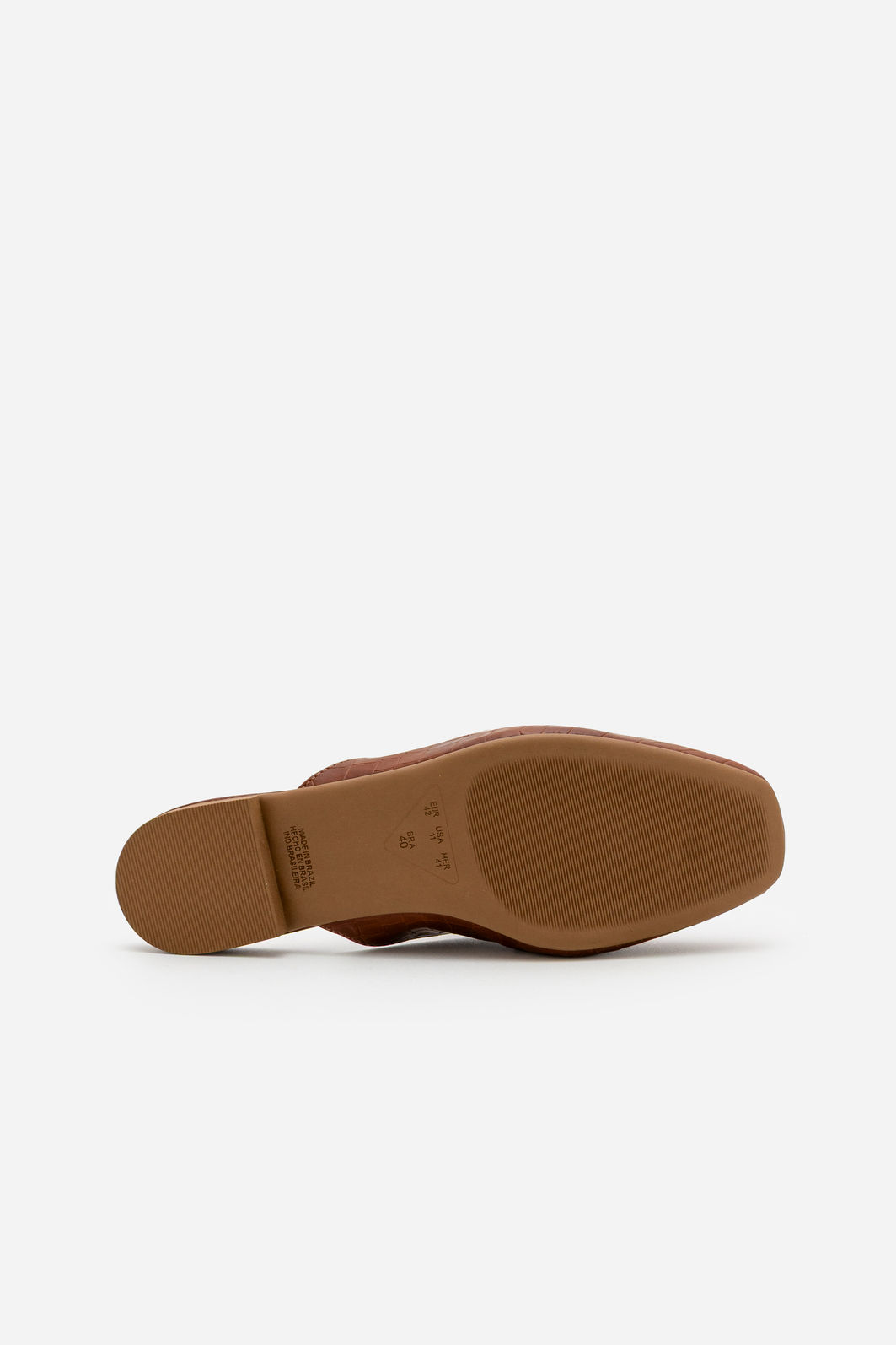 Mule em Croco com Horsebit Marrom Mule em Croco com Horsebit Marrom