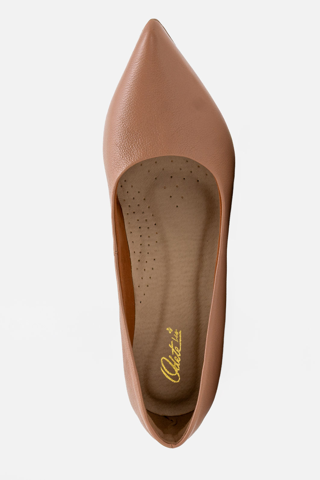 Scarpin Clássico em Couro com Salto Bloco Amêndoa Scarpin Clássico em Couro com Salto Bloco Amêndoa