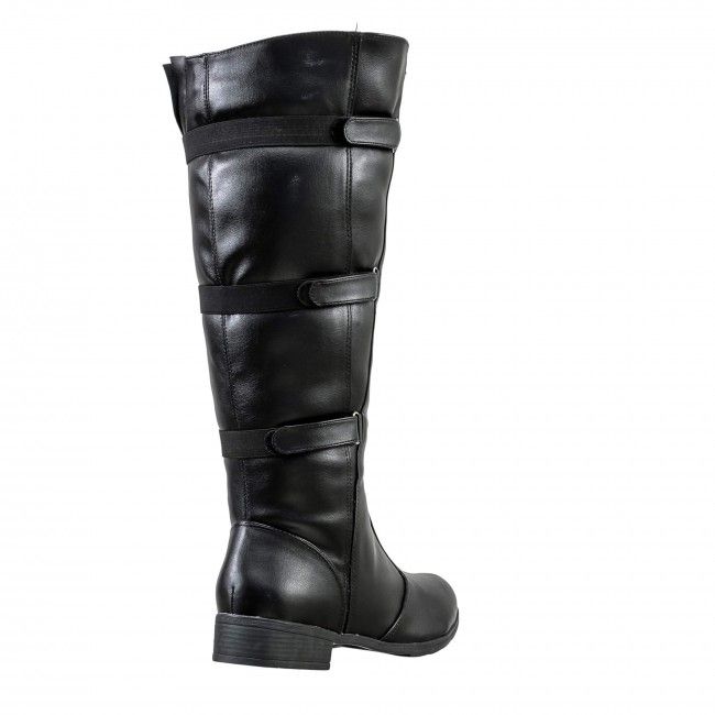 Bota Montaria com Extensor e Salto Baixo Preto Bota Montaria com Extensor e Salto Baixo Preto