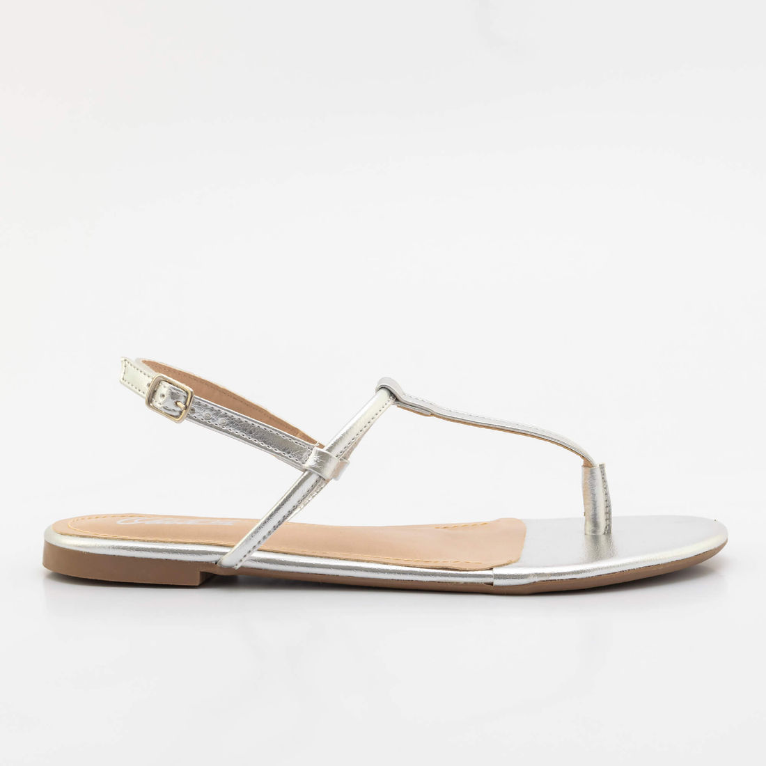 Rasteira Básica Tiras Minimalistas Prata