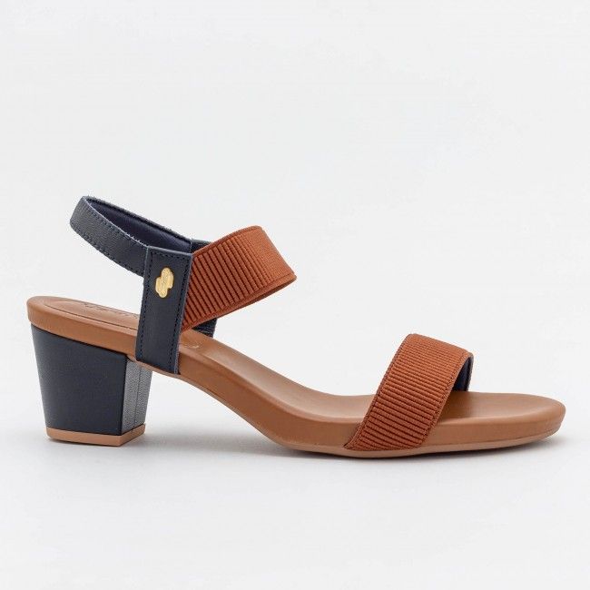 Sandália Usaflex Confortável com Salto Bloco Marinho Sandália Usaflex Confortável com Salto Bloco Marinho