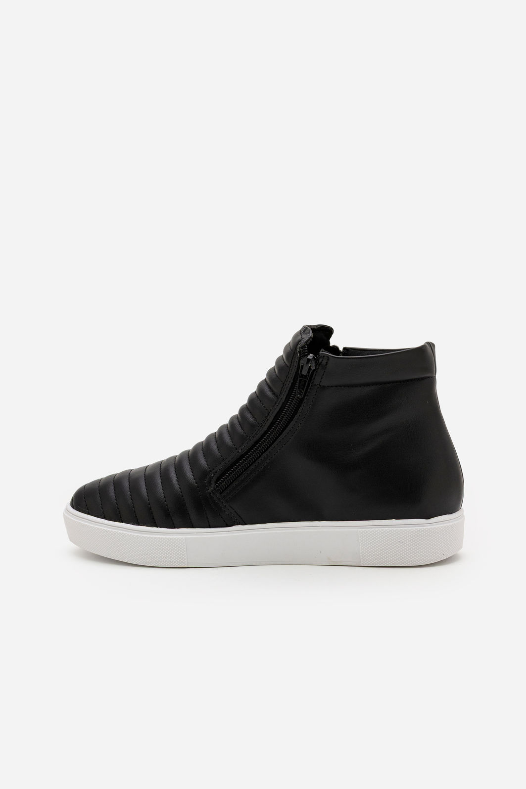 Tênis Cano Alto com Zíper Preto Tênis Cano Alto com Zíper Preto