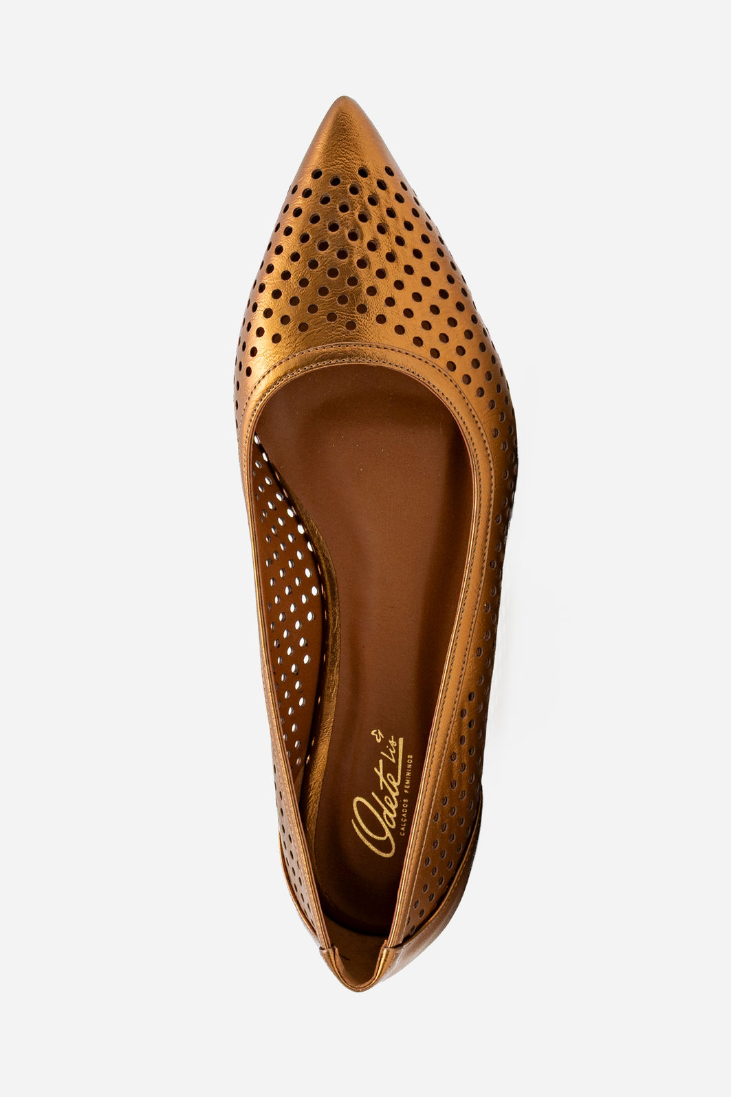 Sapatilha Delicada com Bico Fino Bronze Sapatilha Delicada com Bico Fino Bronze