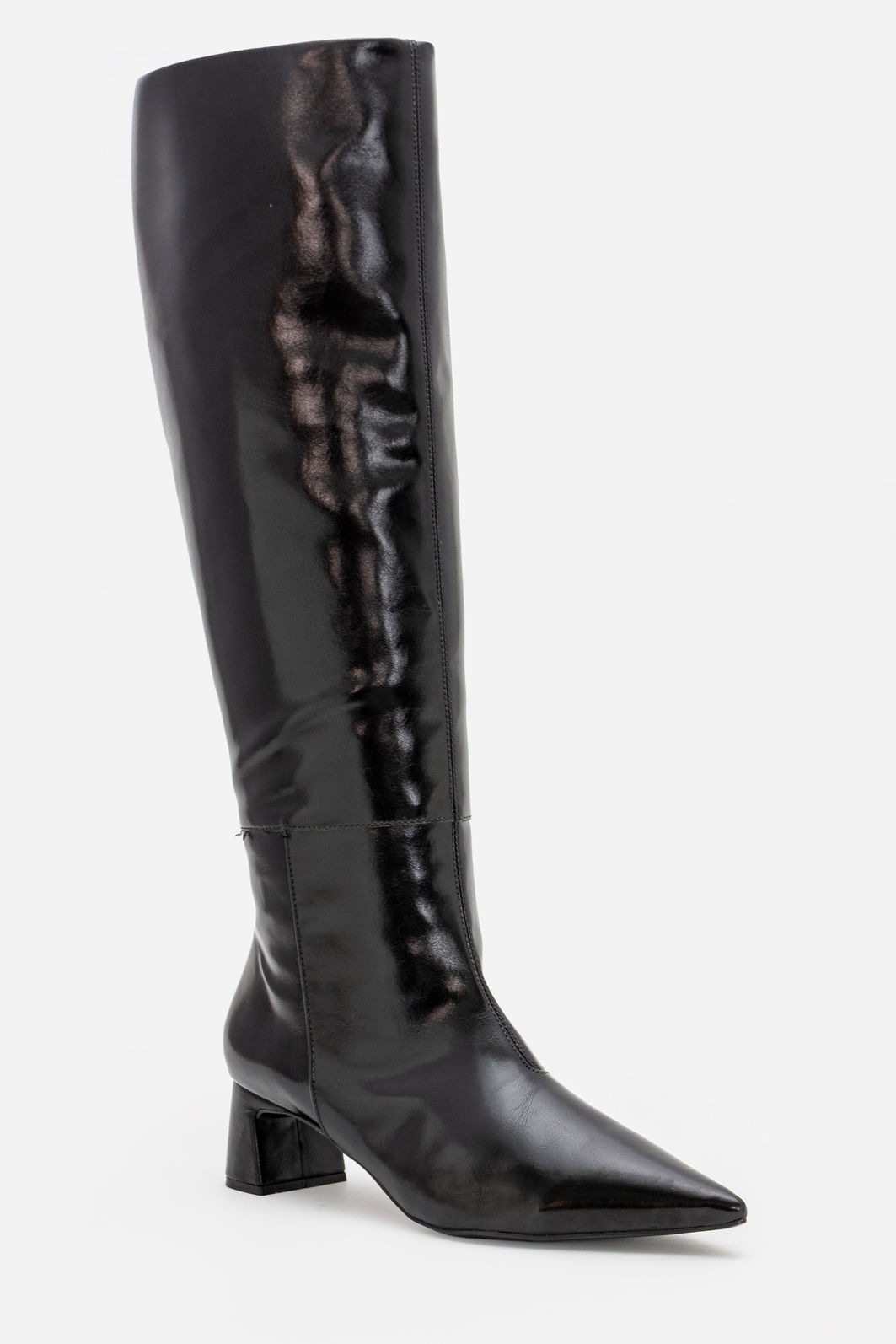 Bota Cano Longo com Capa e Salto Bloco Preta Bota Cano Longo com Capa e Salto Bloco Preta
