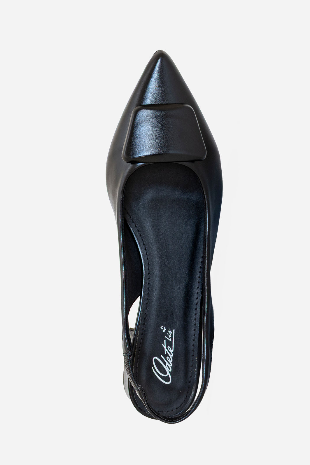 Chanel com Enfeite e Salto Baixo Preto Chanel com Enfeite e Salto Baixo Preto