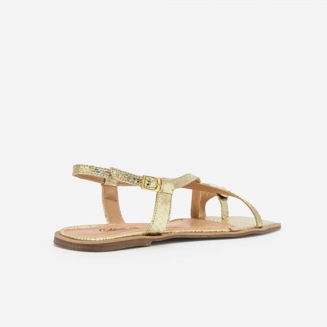 Rasteira Moderna com Enfeite Dedão Champagne Rasteira Moderna com Enfeite Dedão Champagne