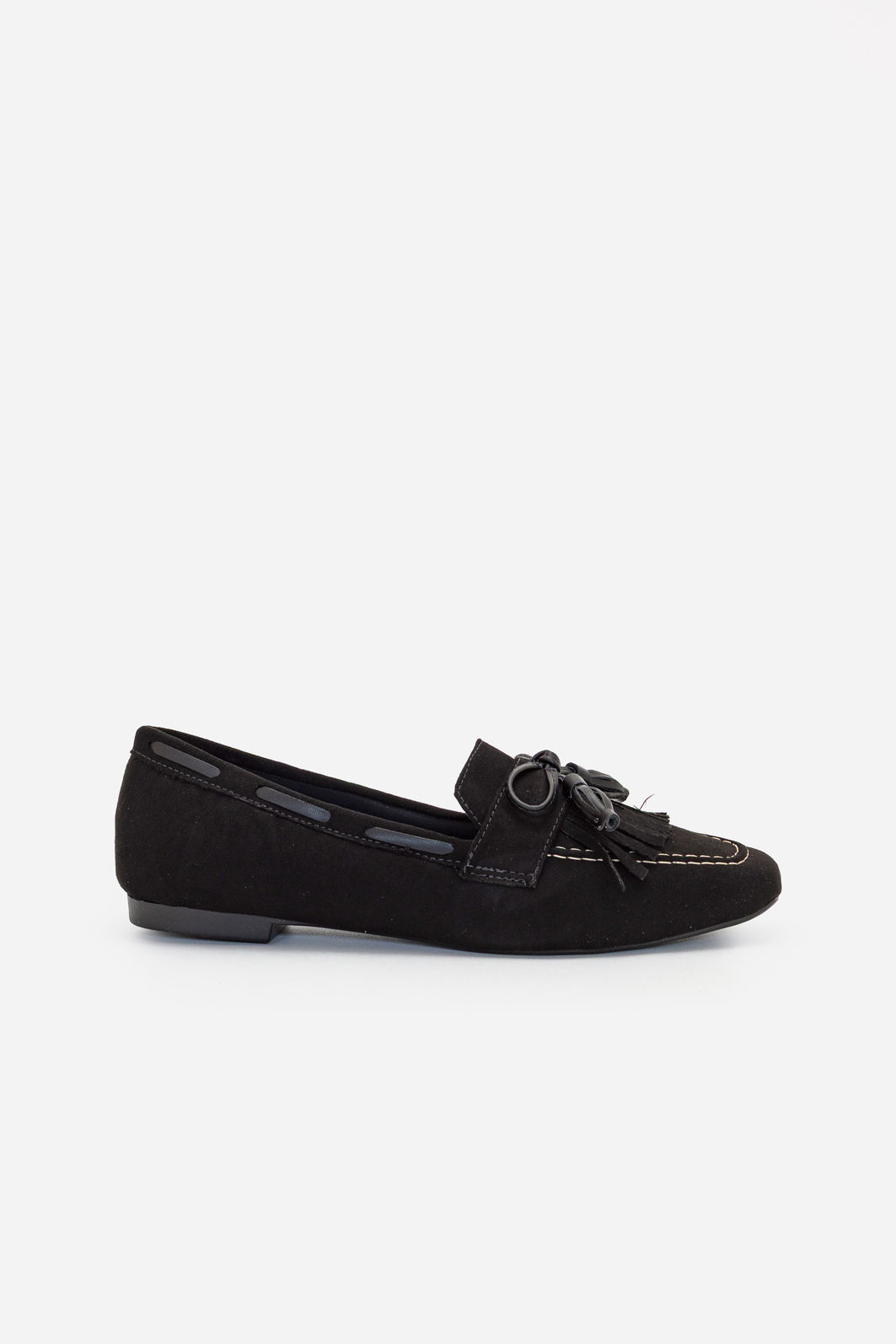 Mocassim em Camurça com Franja Preto Mocassim em Camurça com Franja Preto