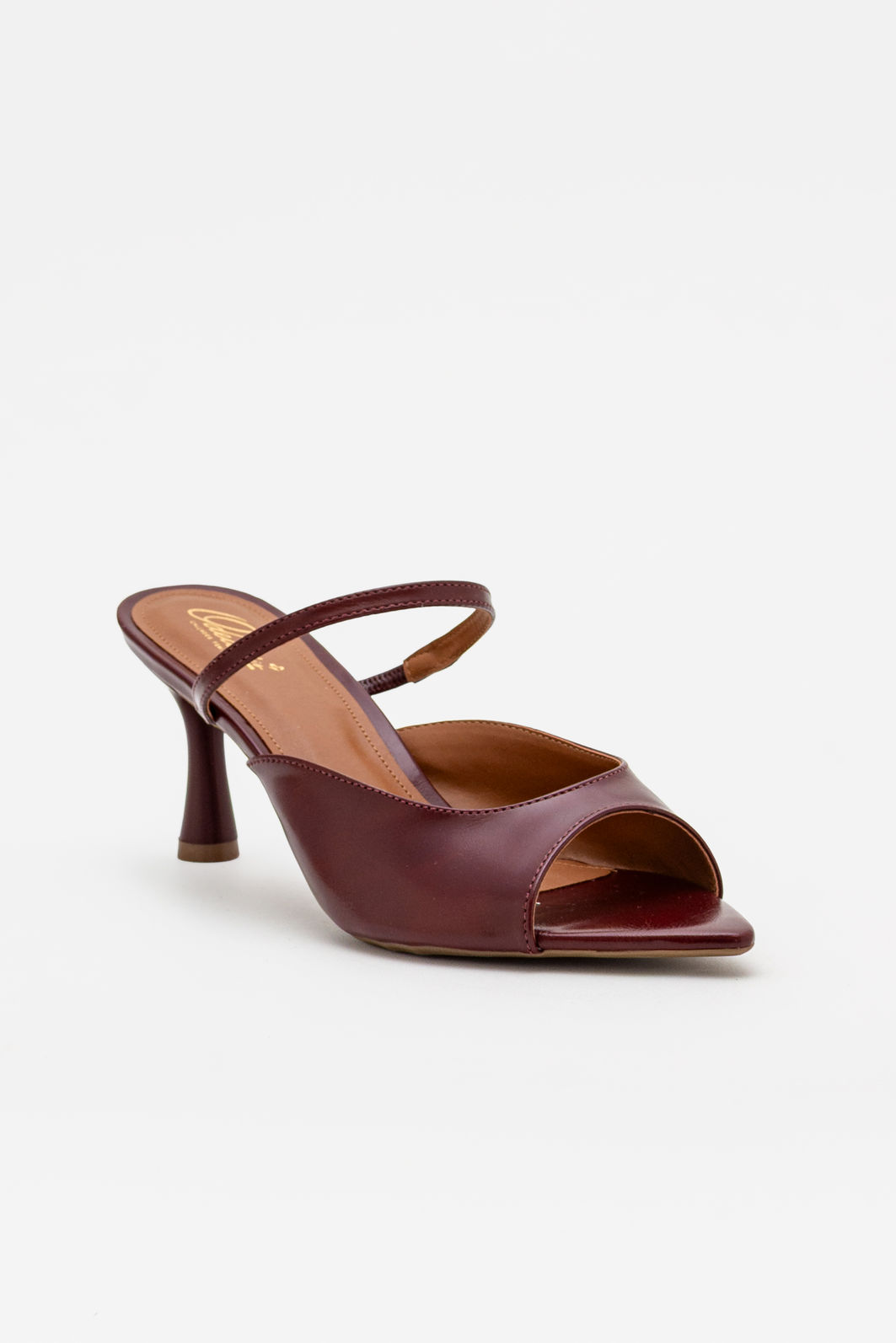 Mule com Salto Taça Elegante Bordo