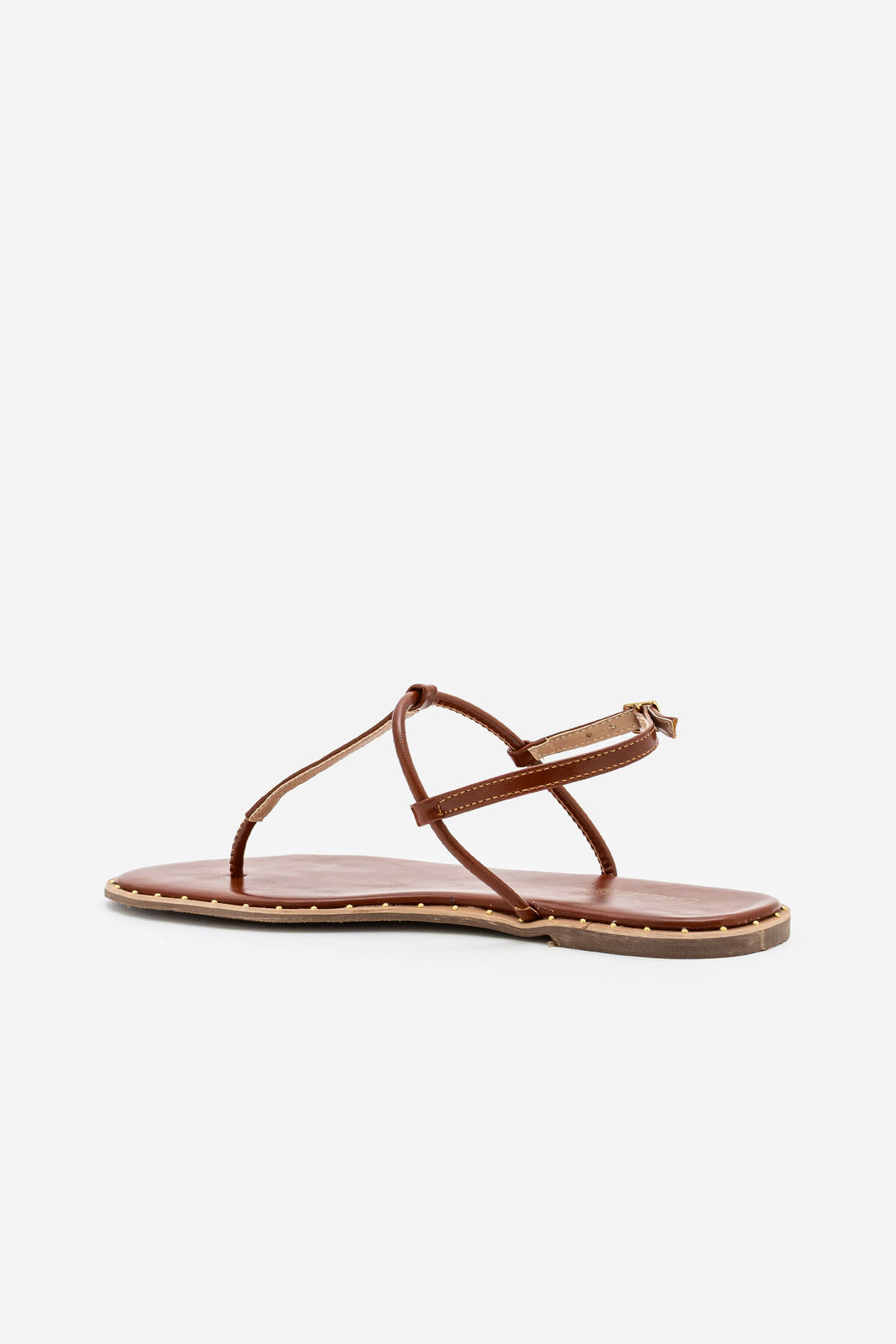 Rasteira Minimalista com Vira e Rebites Tostado Rasteira Minimalista com Vira e Rebites Tostado