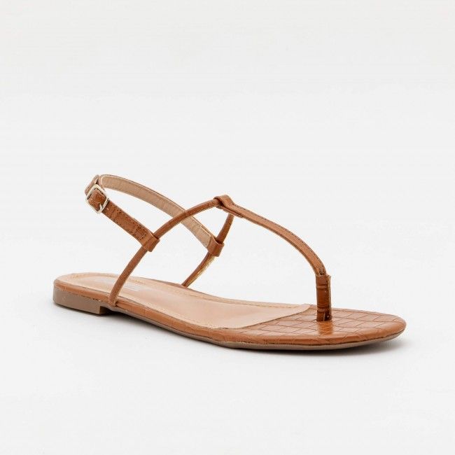 Rasteira Básica Tiras Minimalista Tostado Rasteira Básica Tiras Minimalista Tostado