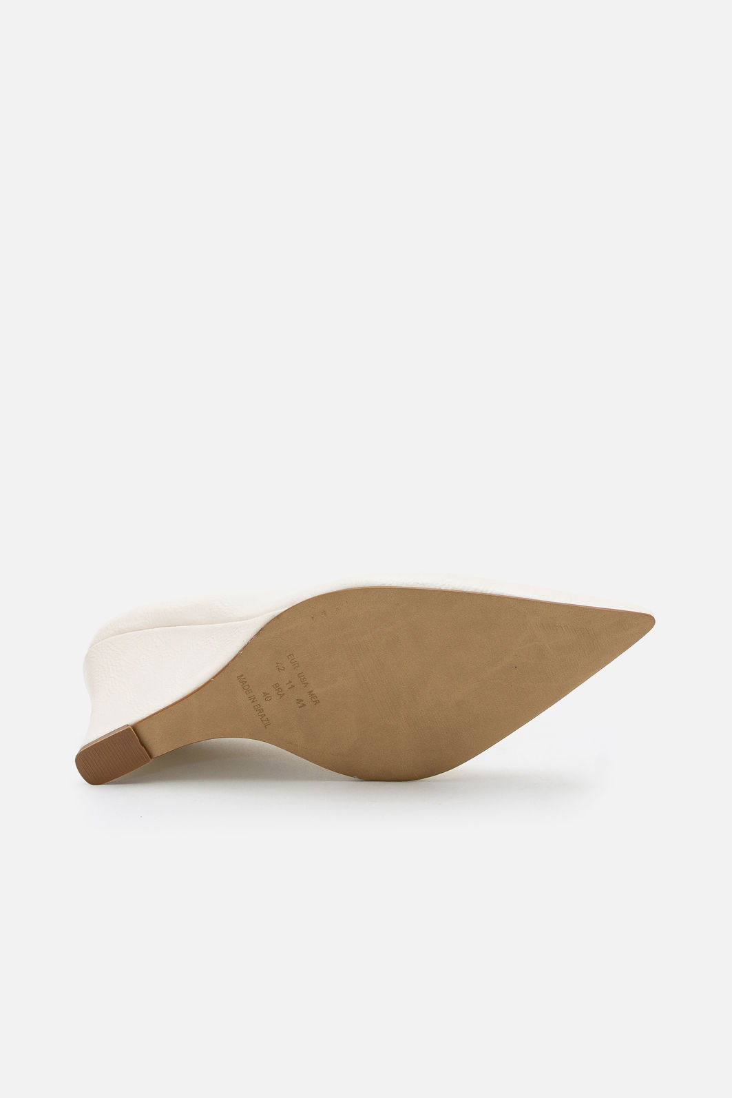 Scarpin com Salto Anabela Bico Fino Moderníssimo Off White Scarpin com Salto Anabela Bico Fino Moderníssimo Off White