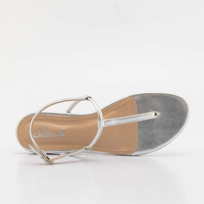 Rasteira Básica Tiras Minimalistas Prata