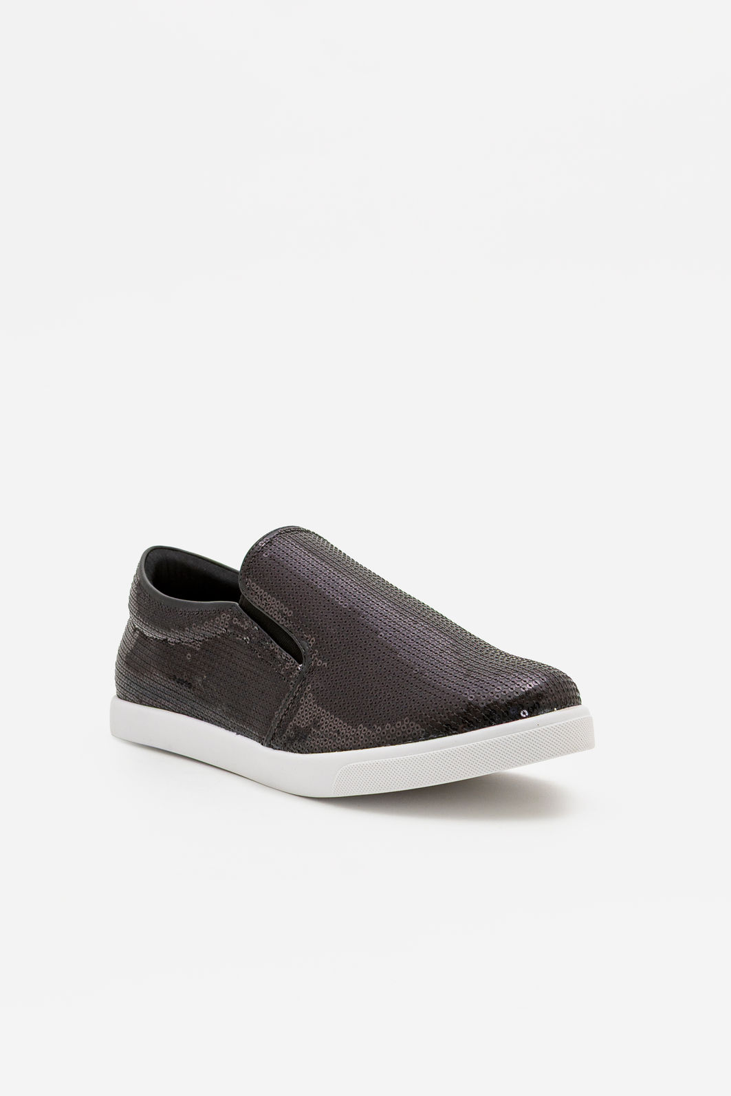 Tênis Slip On com Paetê Preto Tênis Slip On com Paetê Preto