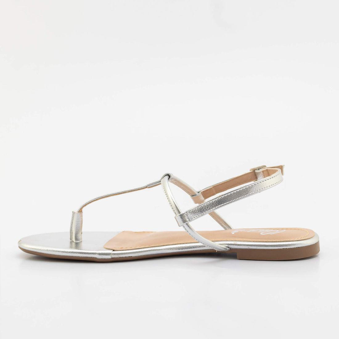 Rasteira Básica Tiras Minimalistas Prata