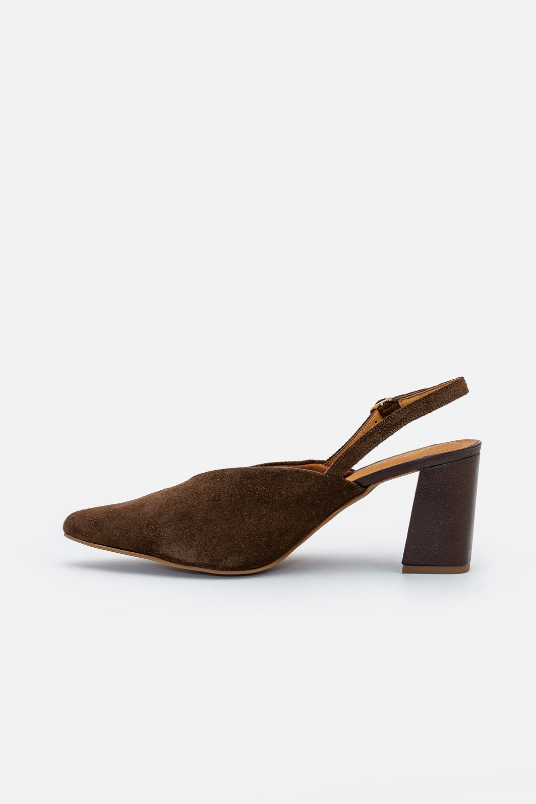 Chanel em Camurça com Salto Bloco Café Chanel em Camurça com Salto Bloco Café