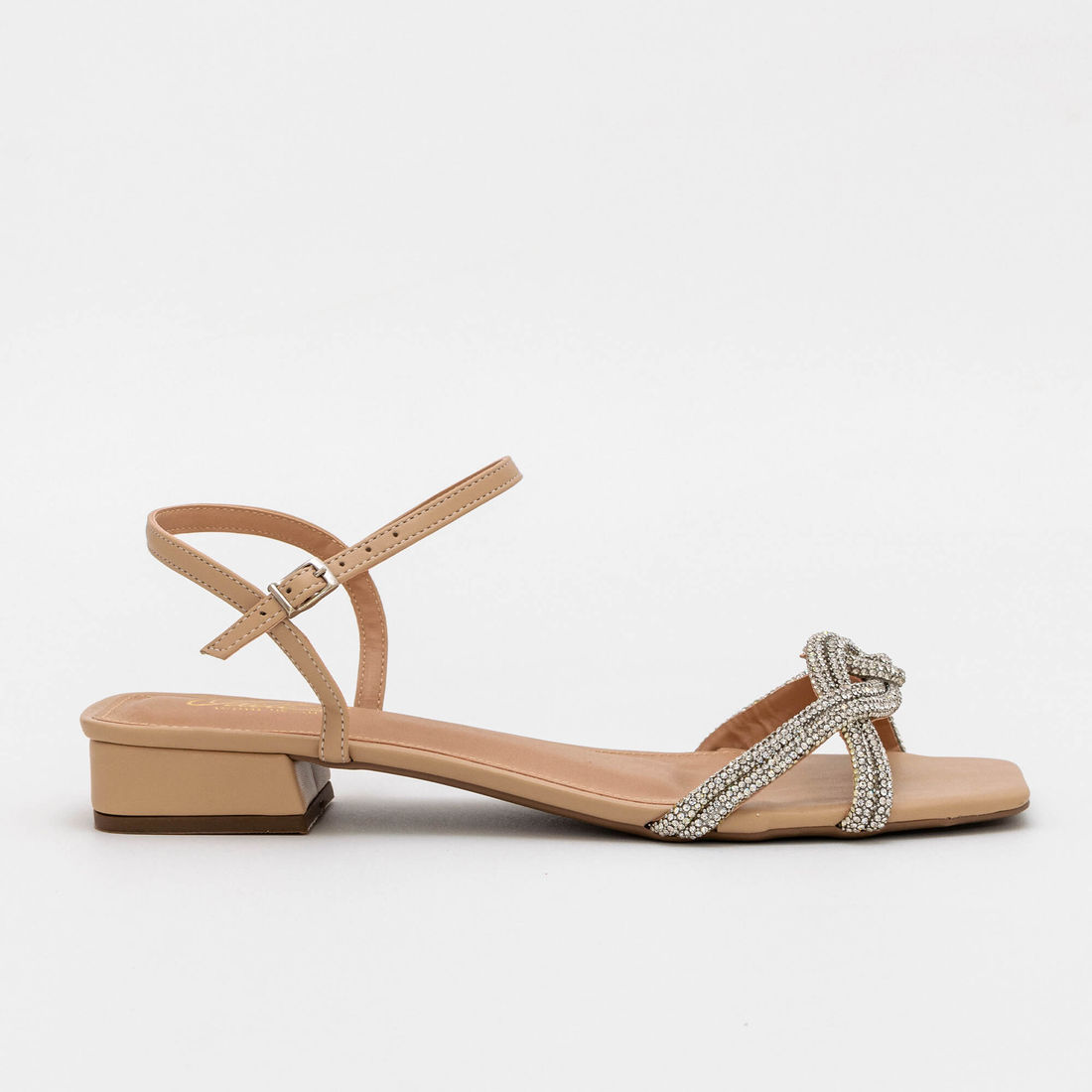 Sandália com Brilhos Amêndoa Sandália com Brilhos Amêndoa