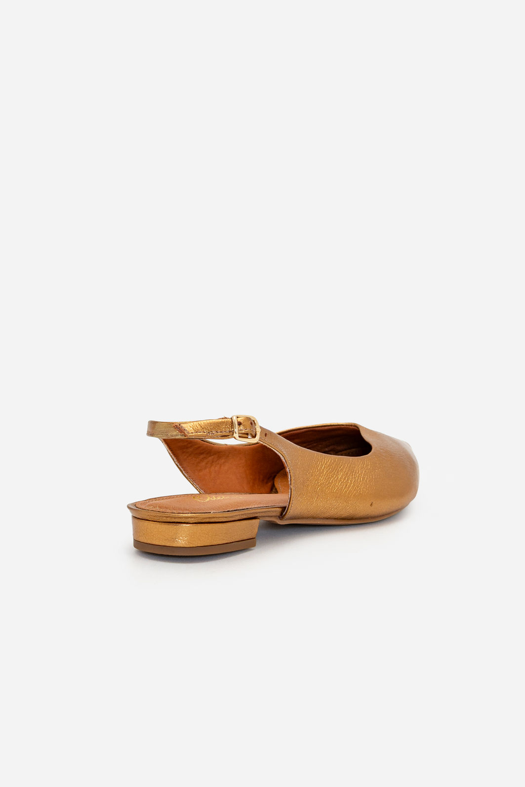 Slingback em Couro Bronze Slingback em Couro Bronze