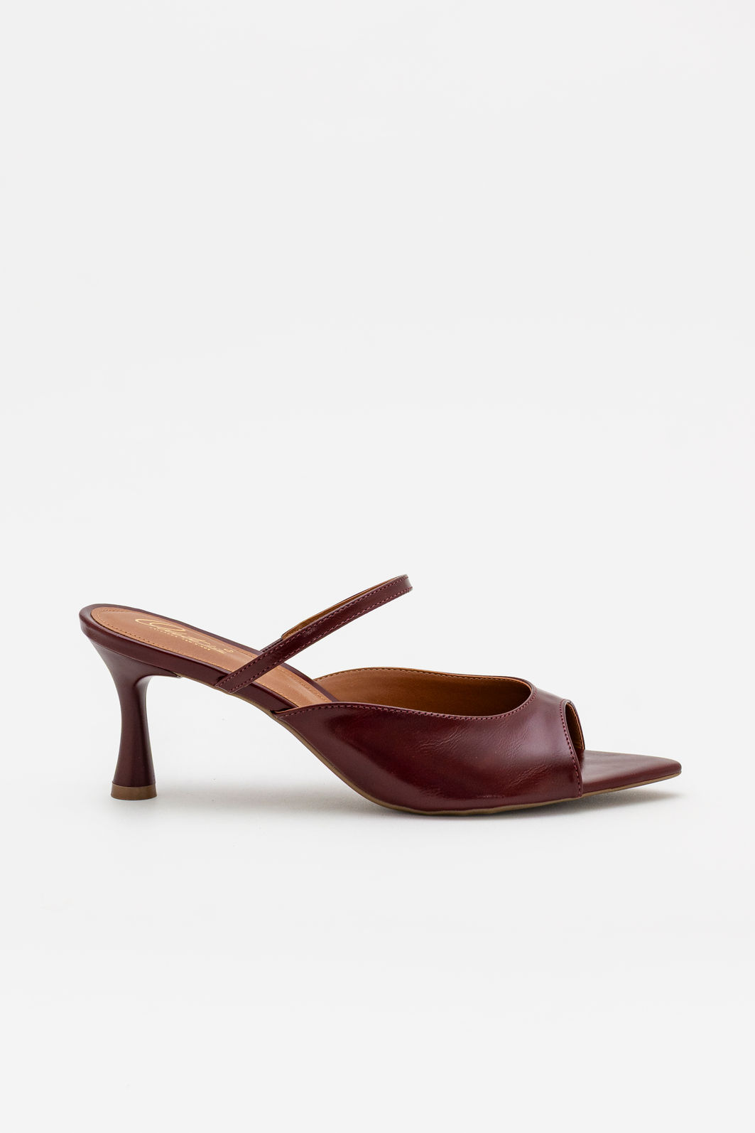 Mule com Salto Taça Elegante Bordo