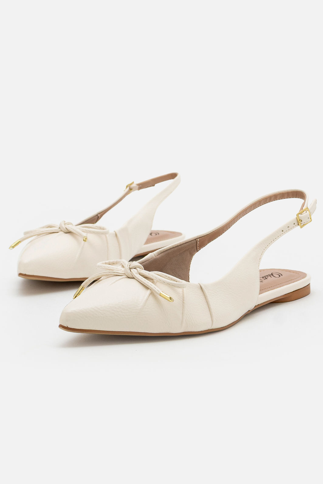 Slingback em Verniz Delicado Off White Slingback em Verniz Delicado Off White