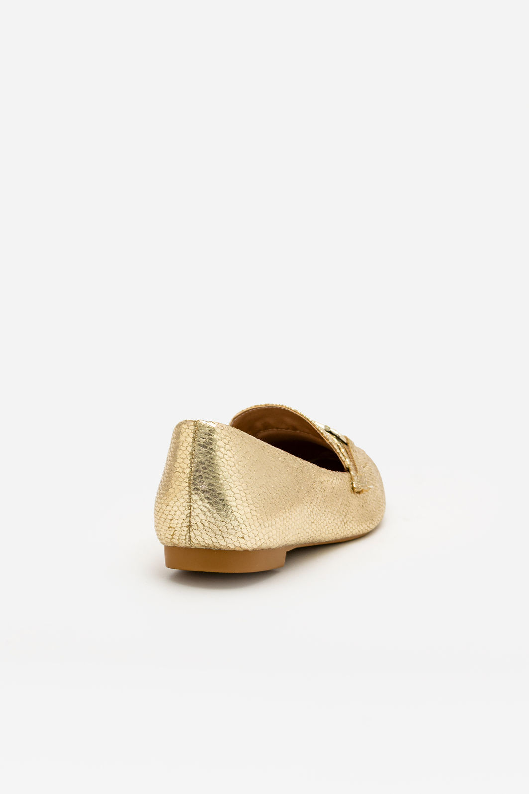 Mocassim Tradicional Texturizado com Detalhe Metálico Ouro Mocassim Tradicional Texturizado com Detalhe Metálico Ouro