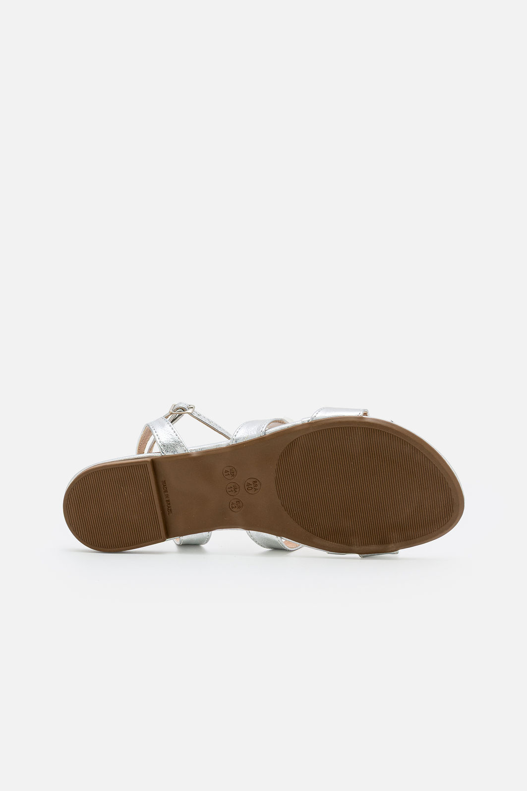 Rasteira com Lacinhos e Tornozeleira Prata