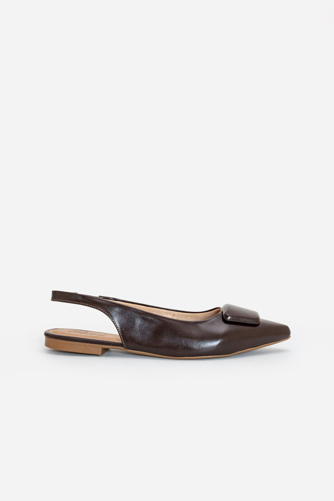 Slingback com Enfeite Rasteiro Marrom Slingback com Enfeite Rasteiro Marrom