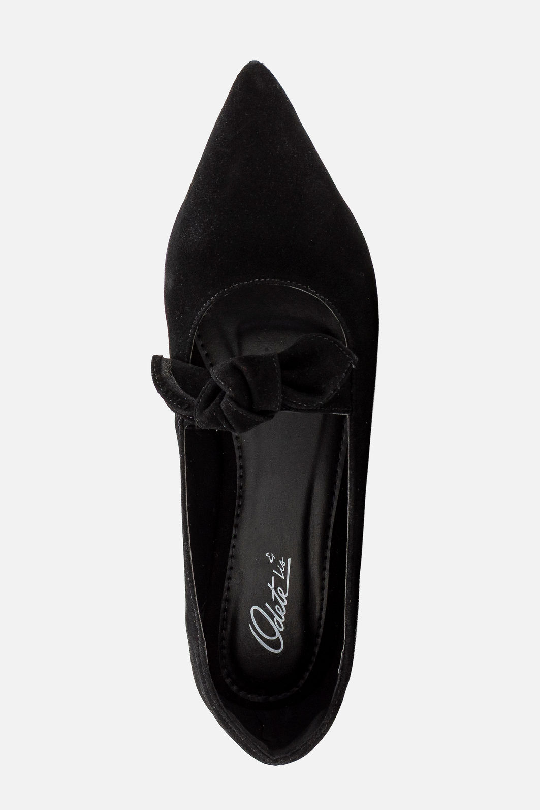 Sapatilha em Camurça com Laço Delicada Preta Sapatilha em Camurça com Laço Delicada Preta