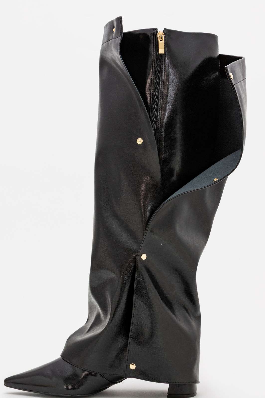 Bota Cano Longo com Capa e Salto Bloco Preta Bota Cano Longo com Capa e Salto Bloco Preta