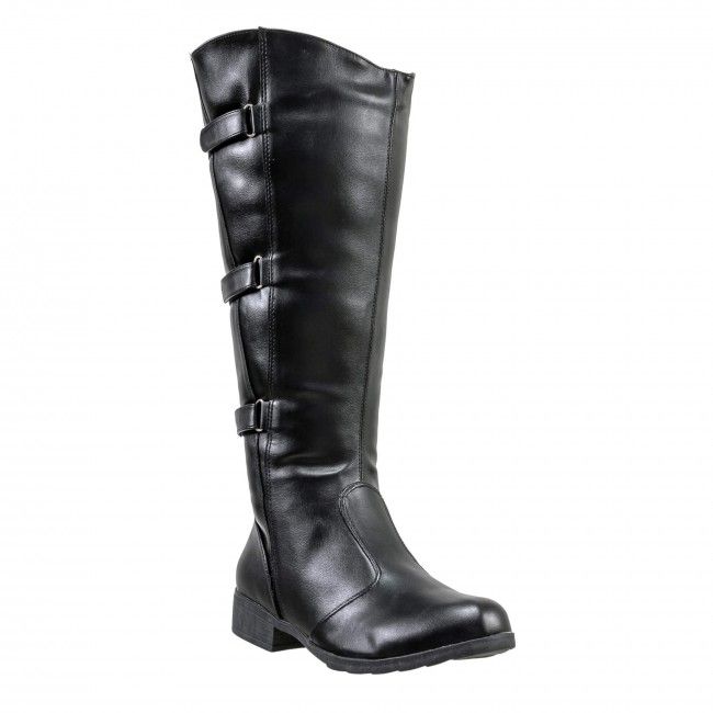 Bota Montaria com Extensor e Salto Baixo Preto Bota Montaria com Extensor e Salto Baixo Preto