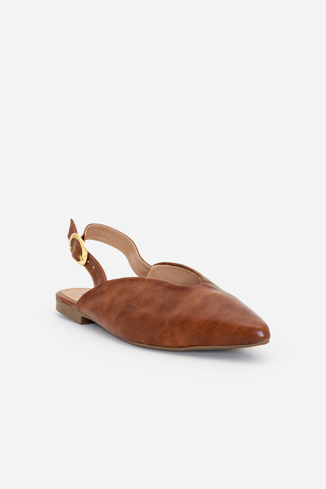 Slingback com Decote Tostado Slingback com Decote Tostado