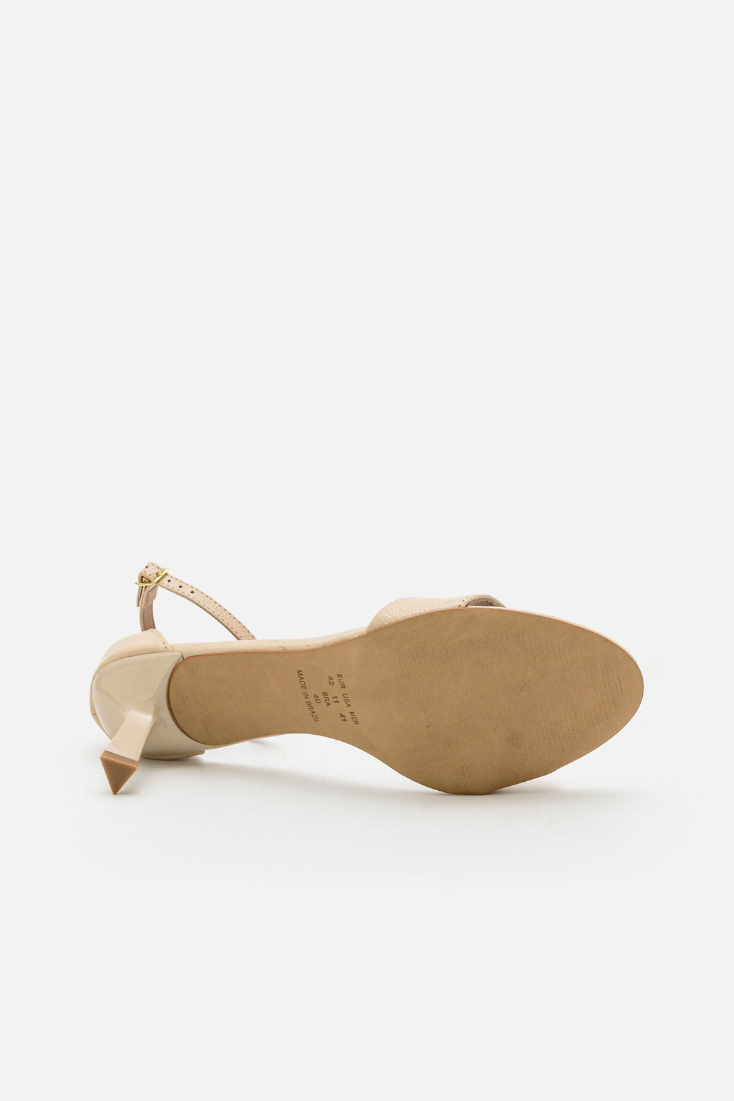 Sandália TQT com Salto Geométrico Amêndoa Sandália TQT com Salto Geométrico Amêndoa