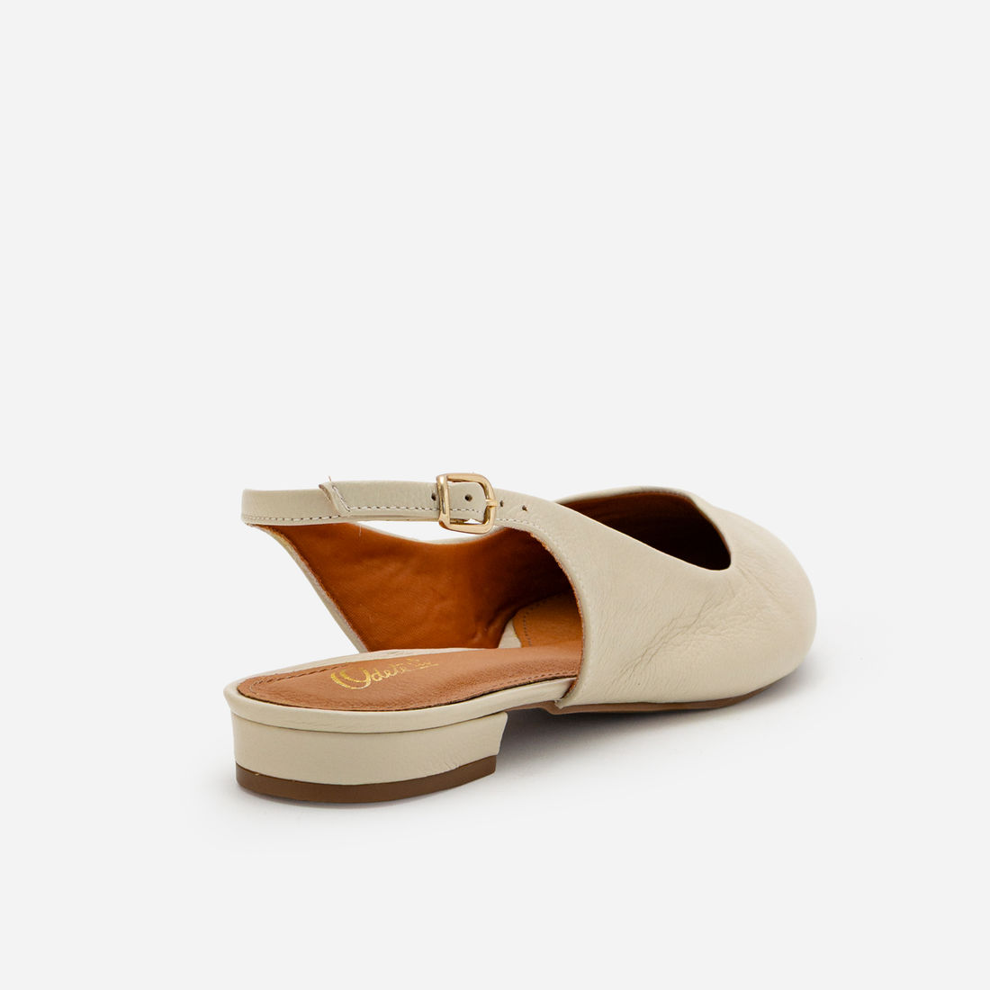 Slingback em Couro Off White Slingback em Couro Off White