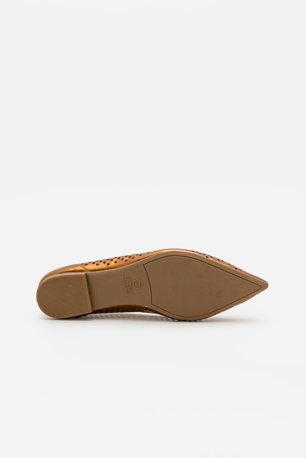 Sapatilha Delicada com Bico Fino Bronze Sapatilha Delicada com Bico Fino Bronze
