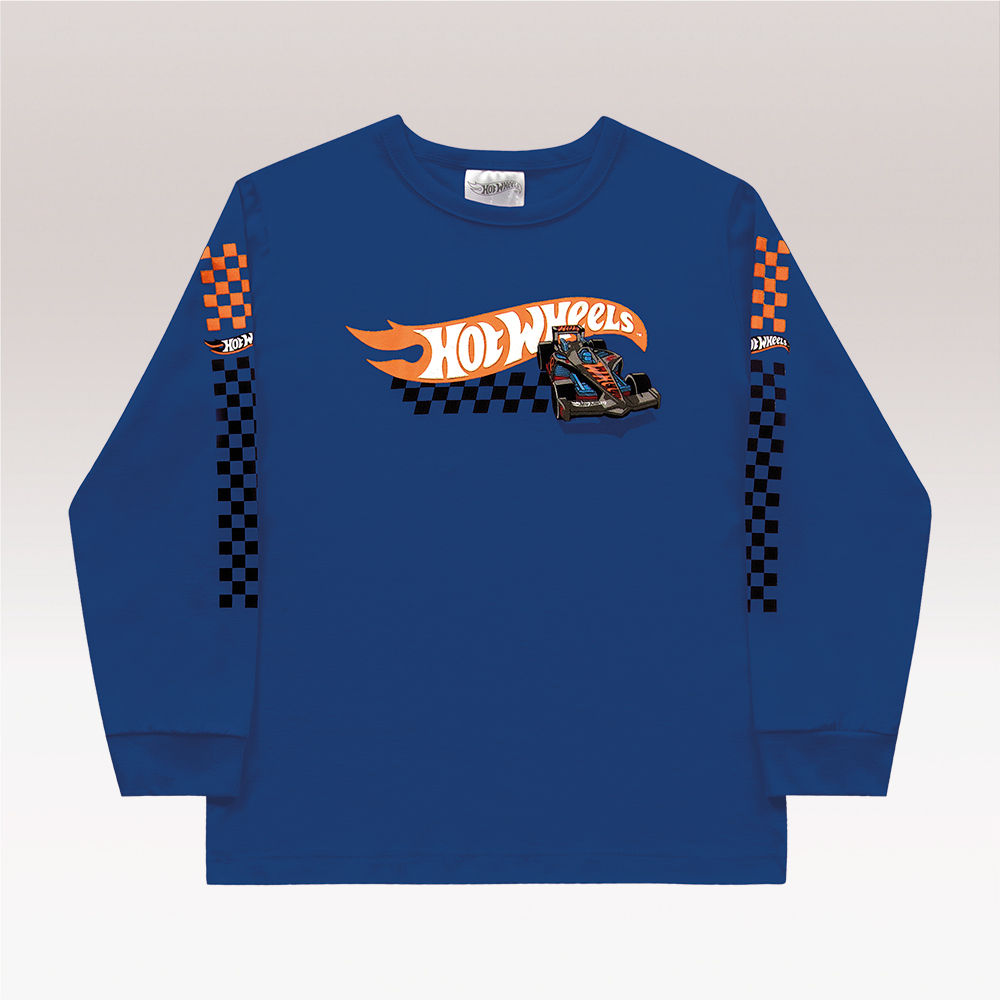Camiseta manga longa Hot Wheels FAKINI - Loja Virtual