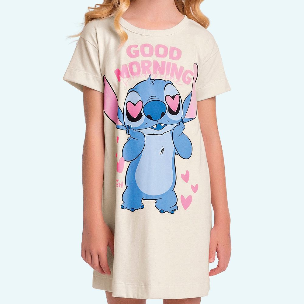 Camisola pijama good morning Stitch FAKINI - Loja Virtual