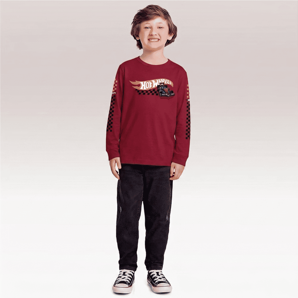 Camiseta manga longa Hot Wheels FAKINI - Loja Virtual