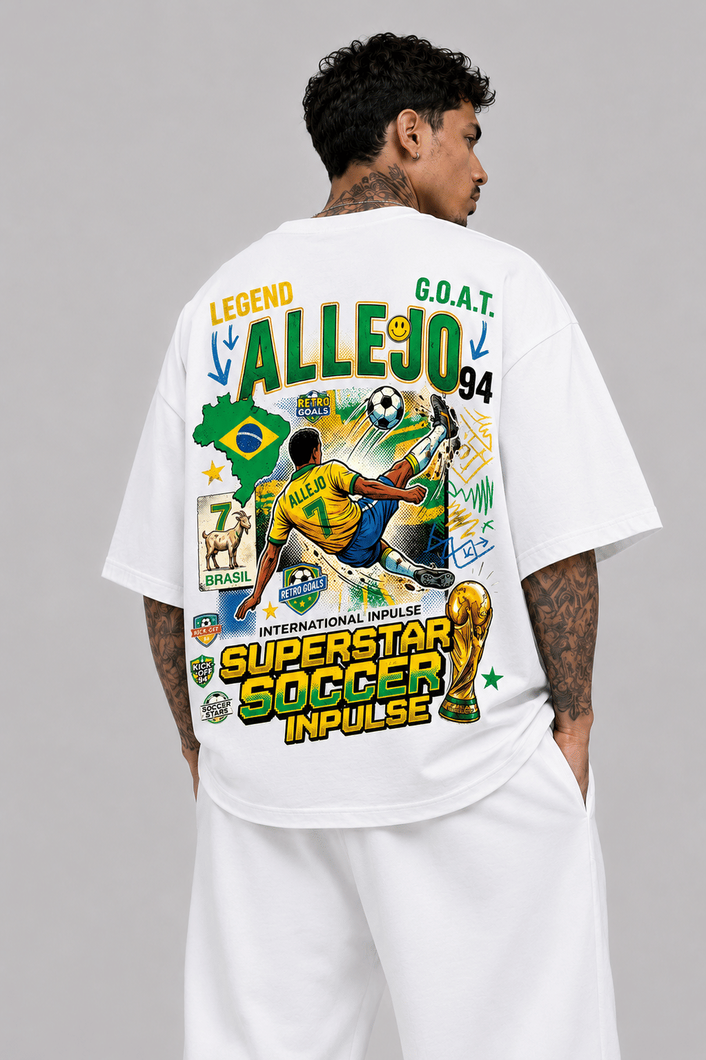 Camiseta Oversized Estampada Allejo Inpulse- Compre 3 Pague 2