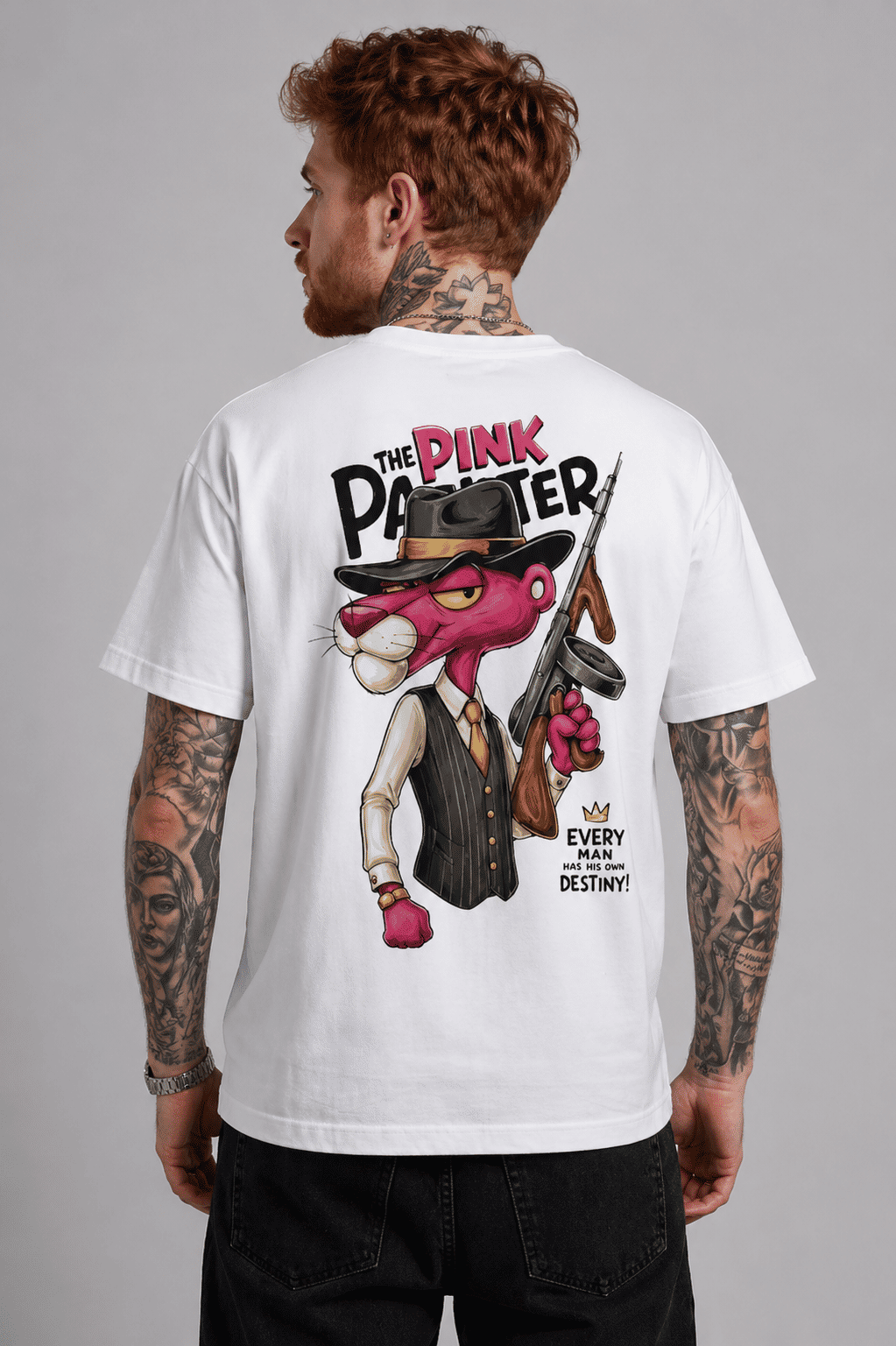 Camiseta Oversized Estampada Pantera Camiseta Oversized Estampada Pantera