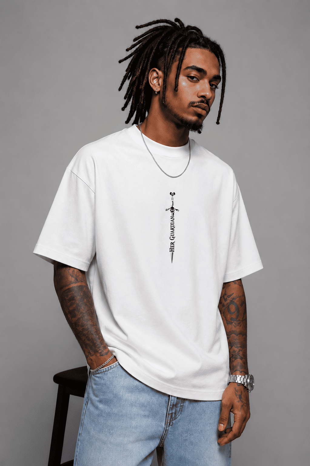 Camiseta Oversized Estampada Guardian Camiseta Oversized Estampada Guardian