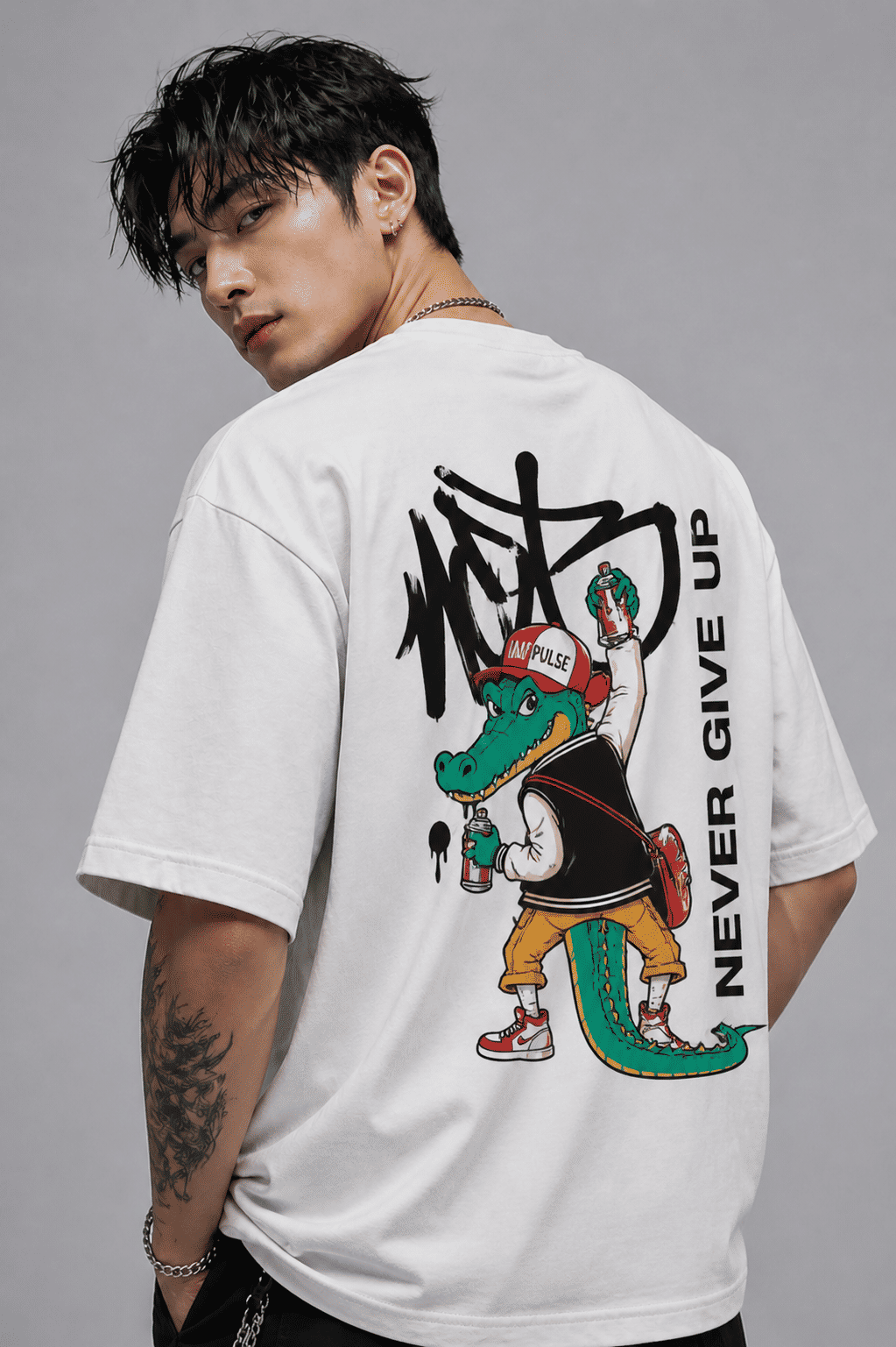 Camiseta Oversized Jacaré Grafiteiro Camiseta Oversized Jacaré Grafiteiro