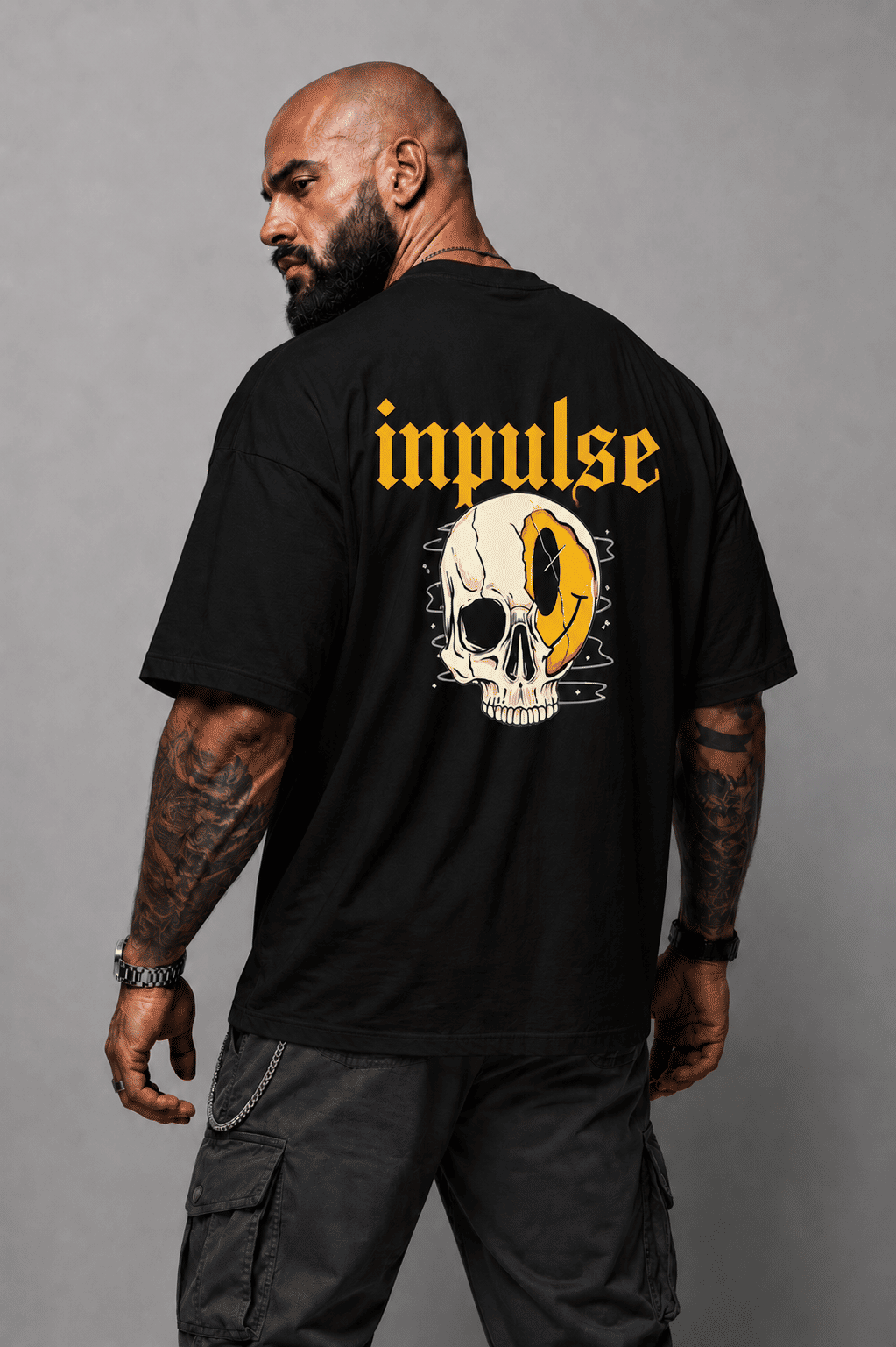 Camiseta Oversized Caveira Smile