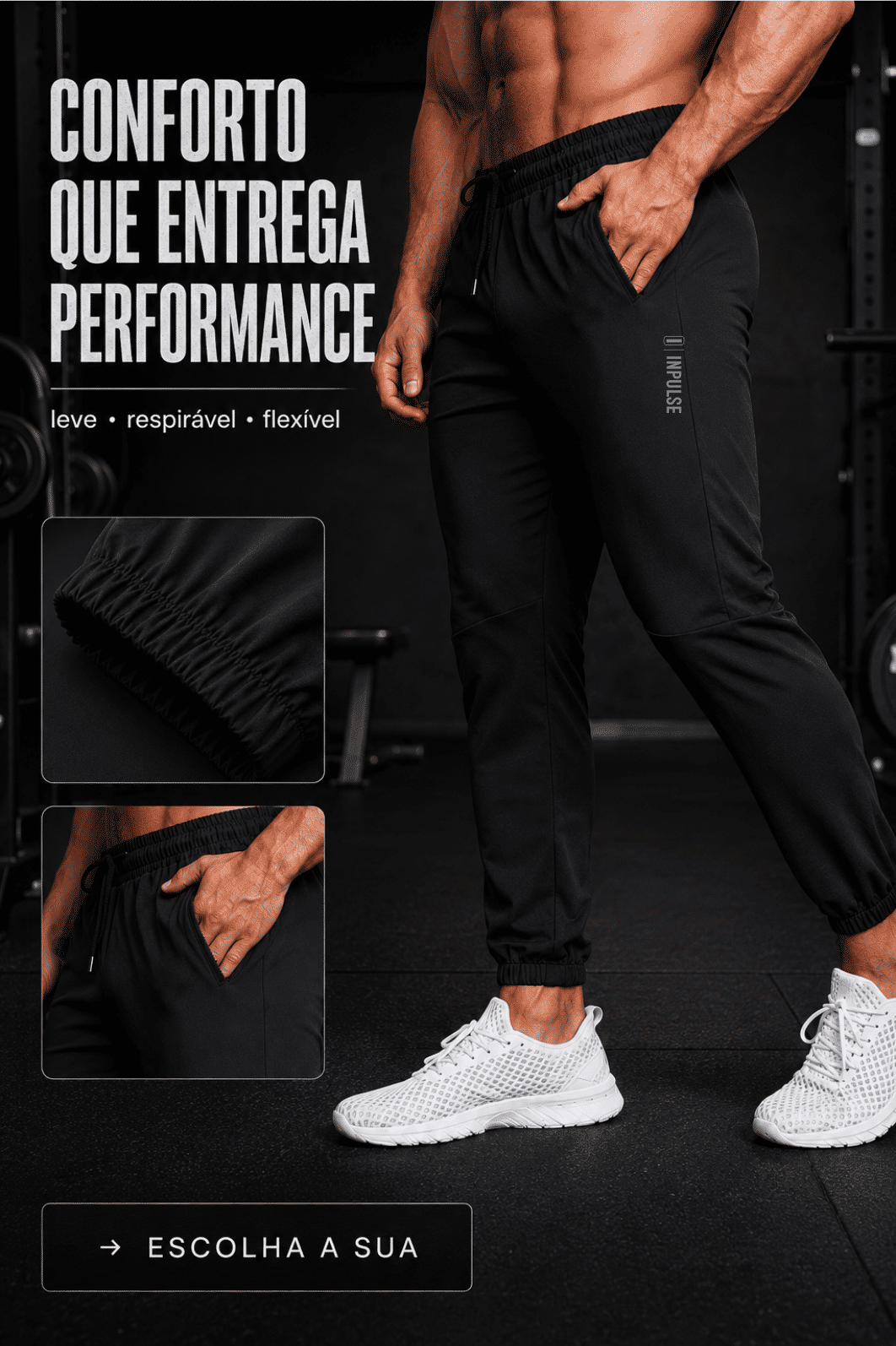 Calça Jogger Masculina Dryfit Inpulse Calça Jogger Masculina Dryfit Inpulse