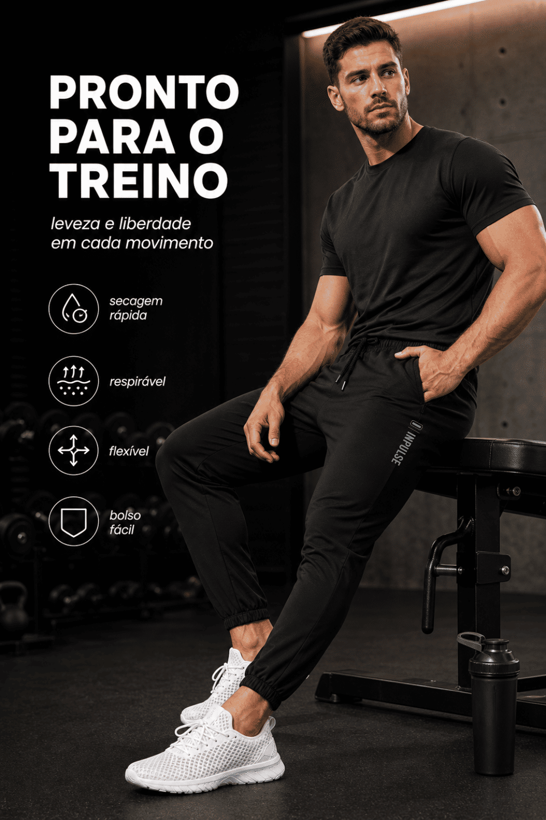 Calça Jogger Masculina Dryfit Inpulse Calça Jogger Masculina Dryfit Inpulse