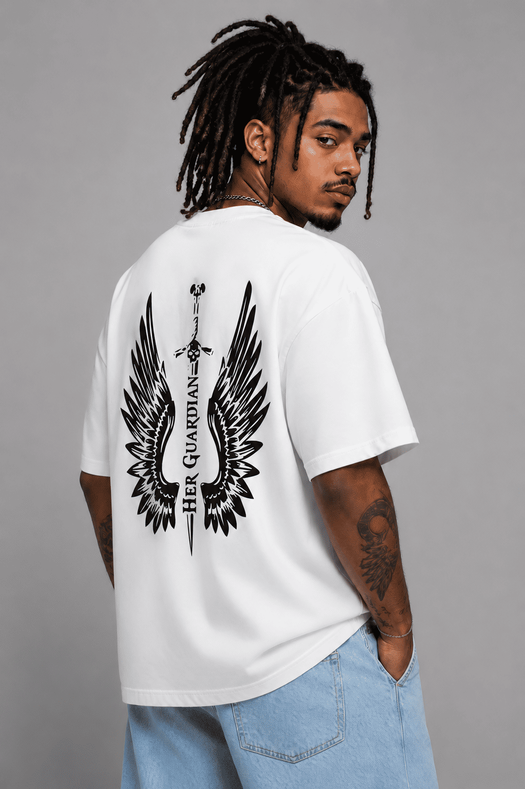 Camiseta Oversized Estampada Guardian Camiseta Oversized Estampada Guardian