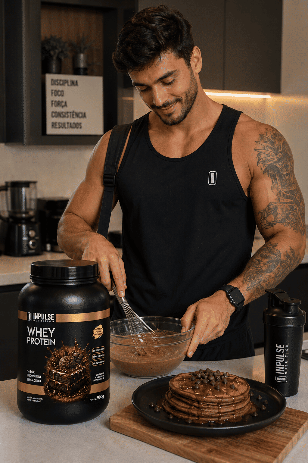 Whey Sabor Chocolate Inpulse Protein Wpc Treino Aminoácidos