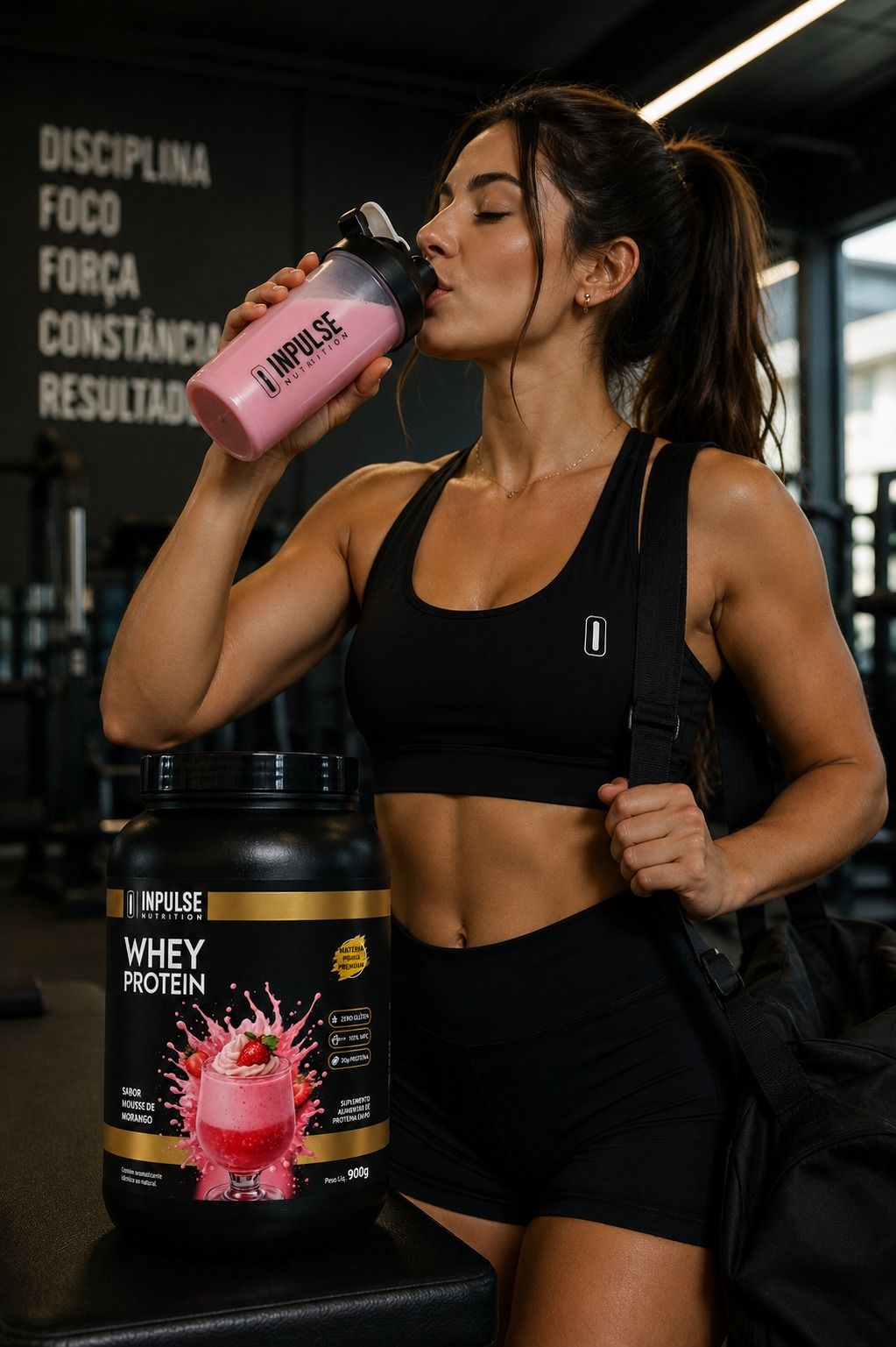 Whey Sabor Morango Inpulse Protein Wpc Treino Aminoácidos