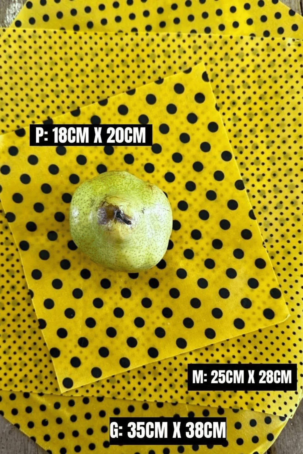 Kit Pano de Cera para Embalar Alimentos - 3 Tamanhos