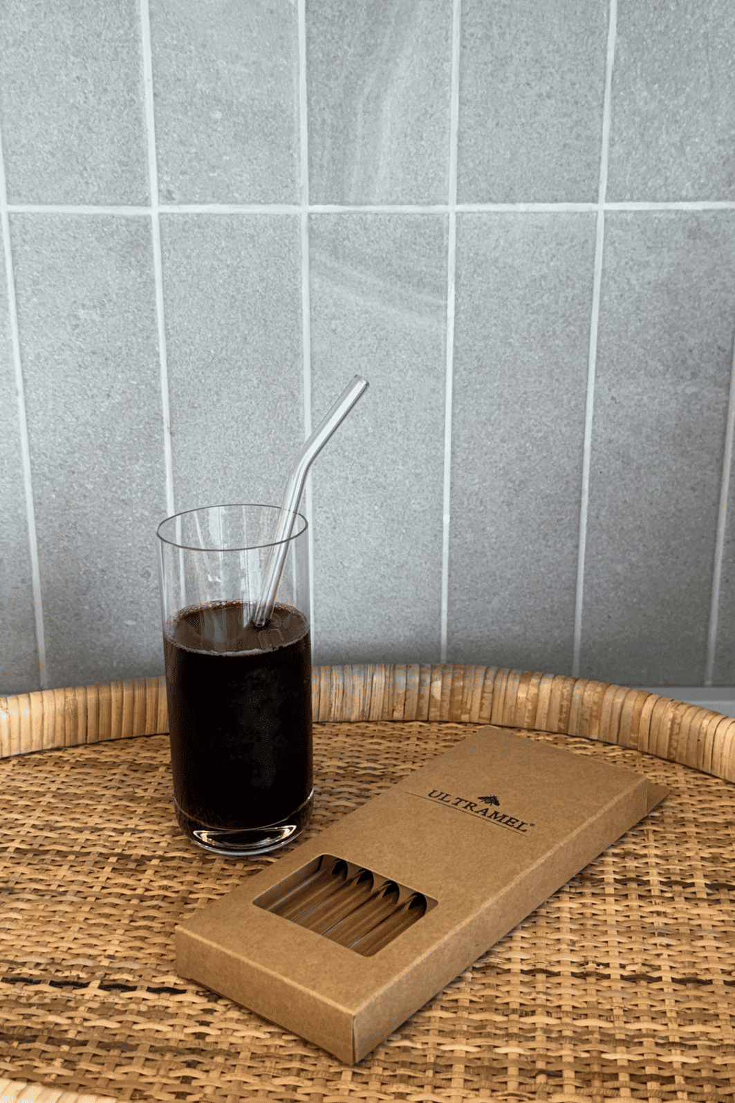 Canudo de Vidro - 4 unidades + limpador