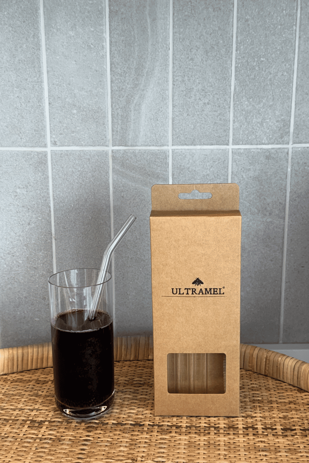 Canudo de Vidro - 4 unidades + limpador