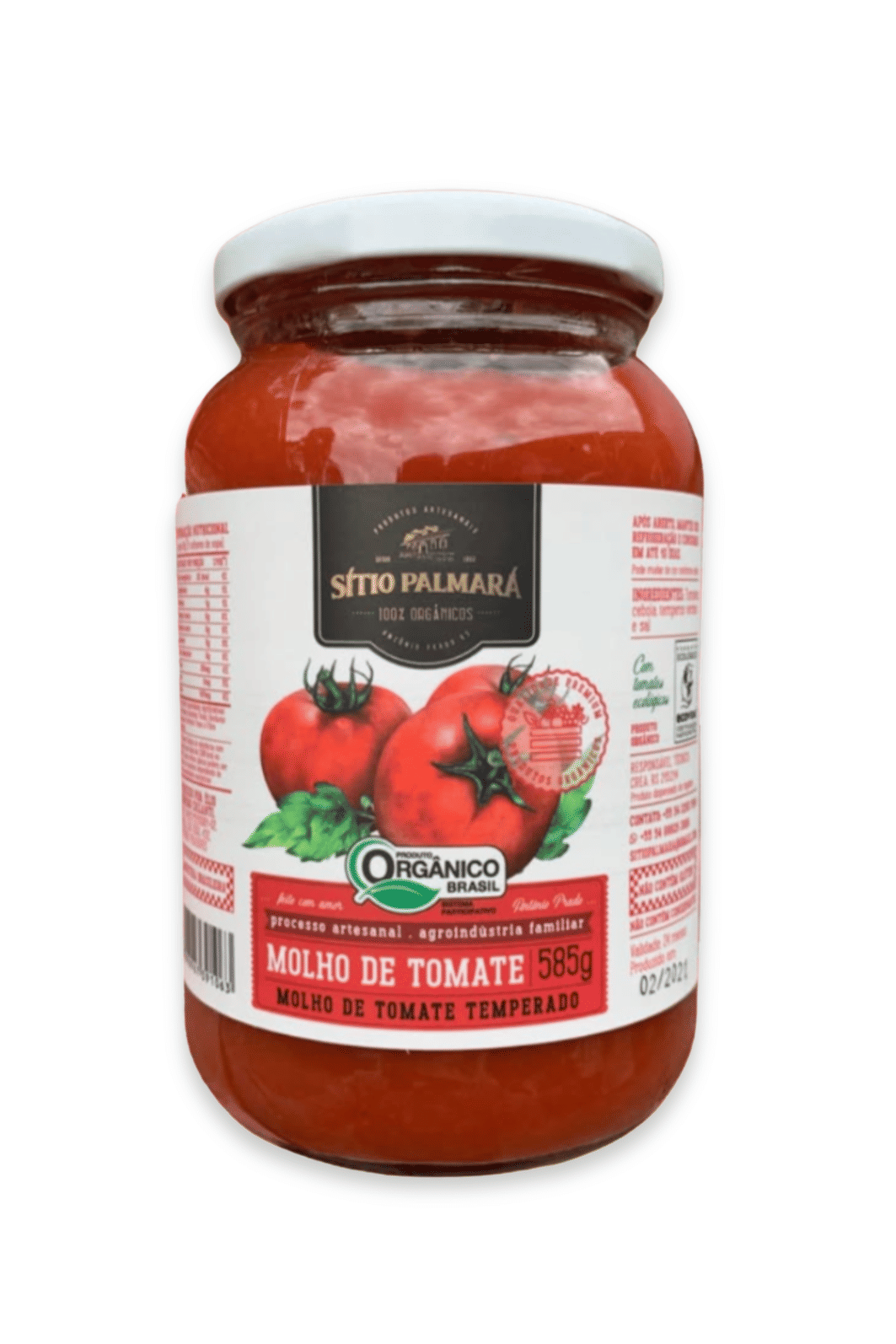 Molho de Tomate Orgânico Temperado – 585g